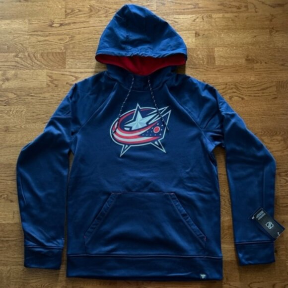 Fanatics Other - COLUMBUS Blue Jackets Sweatshirt Hoodie Navy Blue Pullover Hood M Fanatics NHL